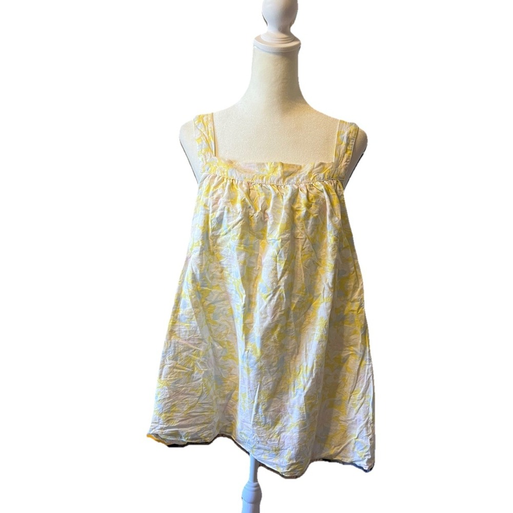 The Nines by Hatch Floral Flowy Cotton Maternity Tank Top Summer Women's Large